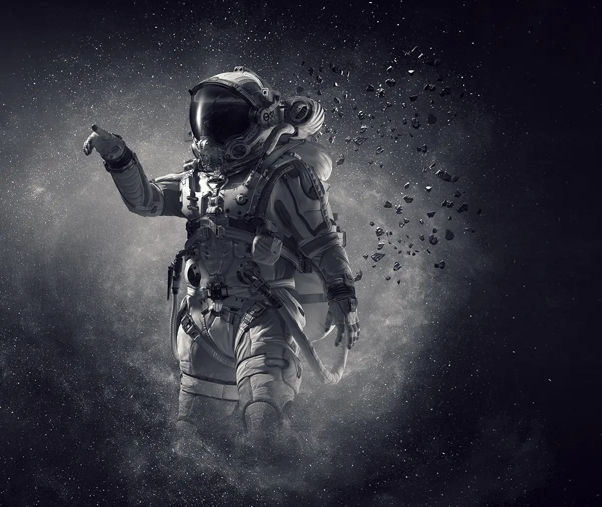 Astronaut and space exploration theme. mixed media - Serg Nivens - FreePik